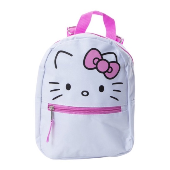 Sanrio Hello Kitty White Mini Backpack w/ Pink Straps - Picture 8 of 9